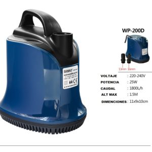 Bomba de agua SOBO  WP-200D de 1800 L/h